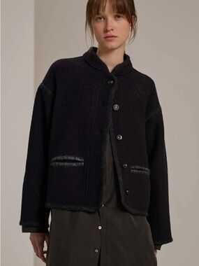 SOEUR Black Dark Grey Olympe Jacket size 1 small